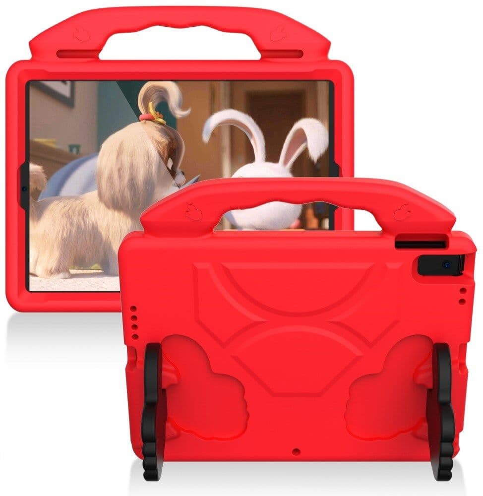 EIDERWOOD iPad 10.2" (2021 / 2020 / 2019) / Pro 10.5" / Air (2019) / Pro 11" Barn Deksel - Thumb Stativfunksjon Deksel Rød