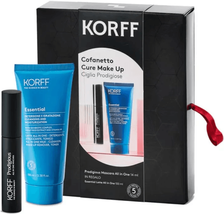 Korff Cure Make-Up Cofanetto, Mascara All in One 14 ml + Latte All in One 100 ml