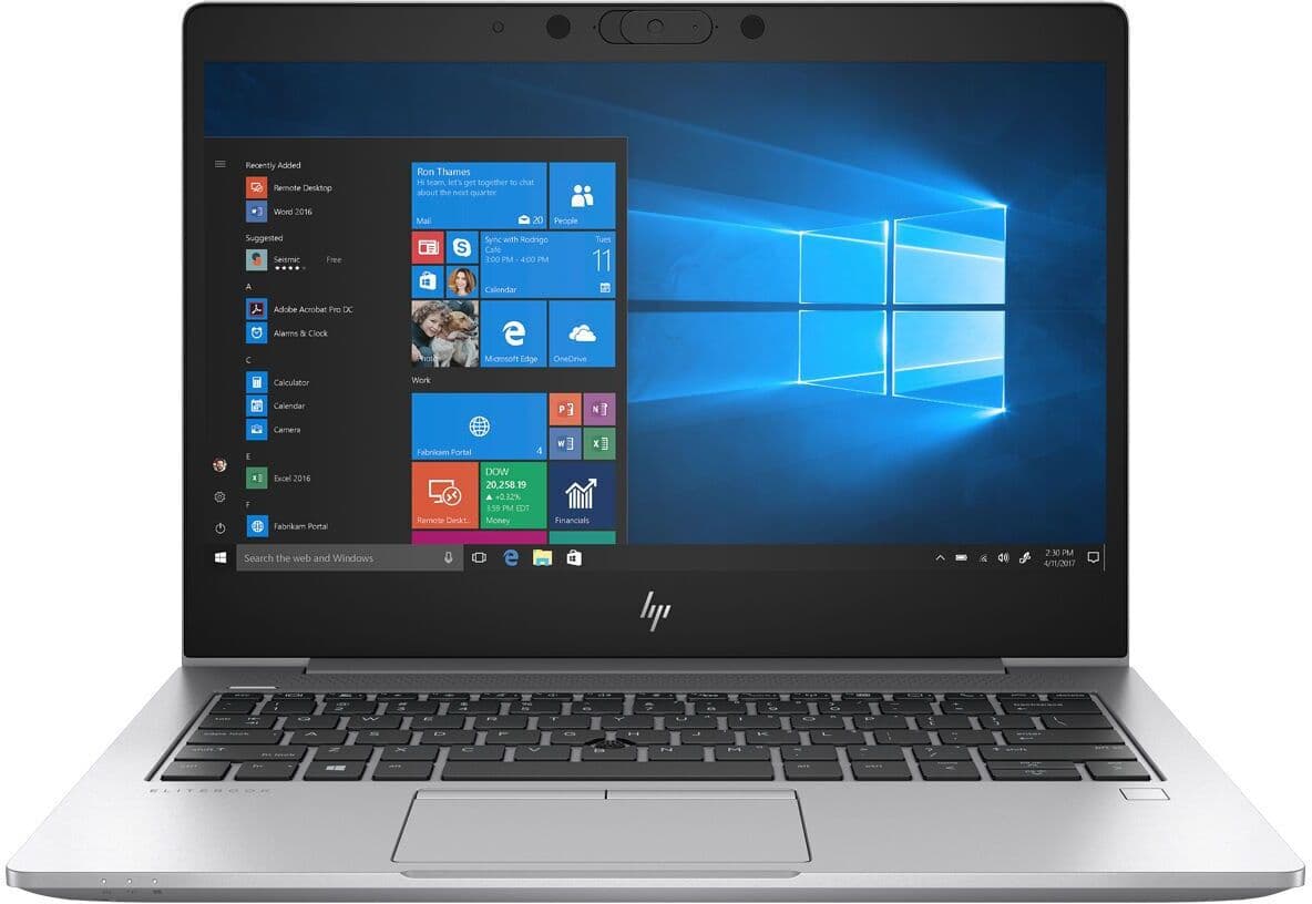 HP EliteBook 830 G6   i5-8365U   13.3"   16 GB   256 GB SSD   FP   Bakgrundsbelyst tangentbord   Win 11 Home   DE