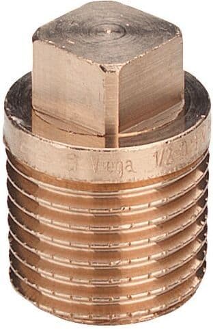 Viega Stopfen 266639 R 3/4, Rotguss, Vierkant