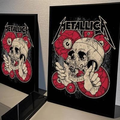 Uplift Essentials Metallica Classics Iconic Band Poster High Definition Canvas Wall Art For Rock & Metal Fans style 8 22.4 In X 35.4 In