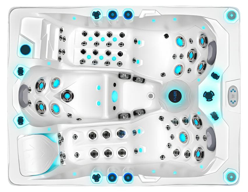 Hydromassagebad Spa-Bad Sprudelbad Entspannungsbad Relaxpool Whirlpool 213x165cm