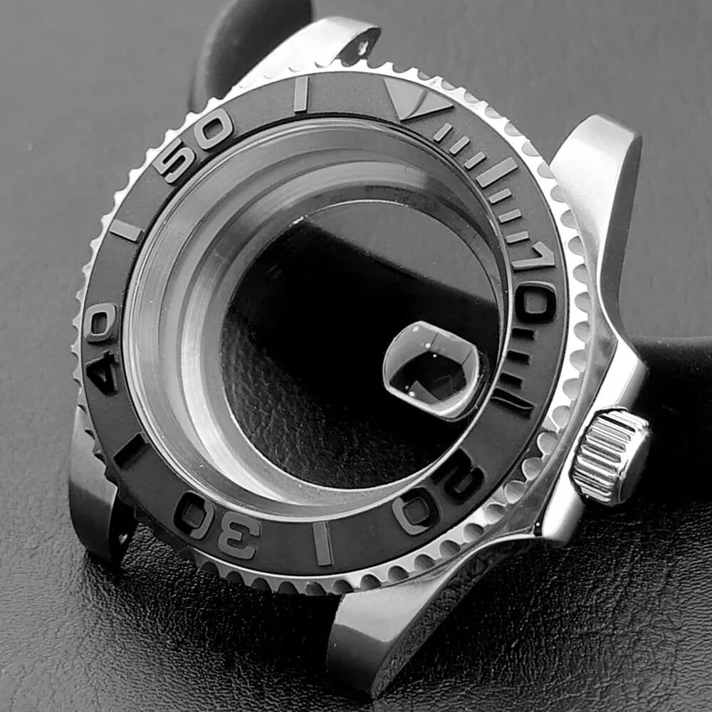 NONE 40mm Mechanical Watch Case for NH Series 35 36 38 Movement Yacht Design Style with Sapphire Crystal Watch Box Parts