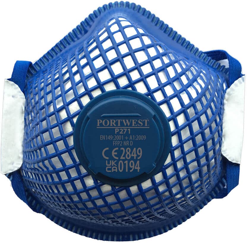 Portwest P271 Ergonet Ffp2 Maske M/.Ventil ( Kasse Á 10 Stk )-Blå-One Size