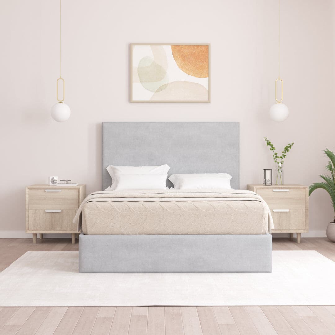 Brayden Studio Bibian Upholstered Ottoman Storage Bed Light Silver Single (3')