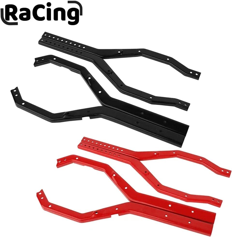 NONE Heavy Duty Wheelbase Adjustable Metal Chassis Frame Rail Set for 1/10 RC Crawler Axial SCX10 III Gladiator Wrangler Upgrade Part