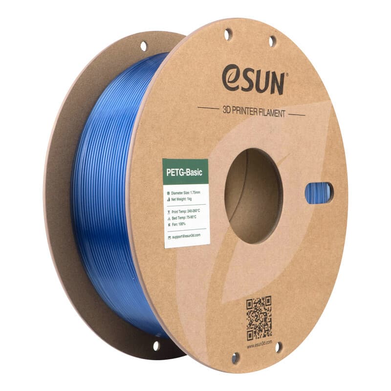 eSUN PETG-Basic 3D Filament Transparant Lichtblauw, 1,75 mm, 1 kg