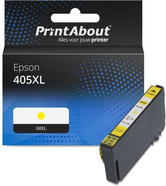 PrintAbout Inktcartridge 405XL (C13T05H44010) Geel Hoge capaciteit geschikt voor Epson
