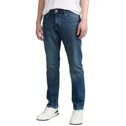 Tom Tailor Herren Jeans MARVIN STRAIGHT - Mid Waist - Straight Fit - Blau Schwarz - 1047981-10119 Used Mid Stone Blue Denim - 34W / 34L