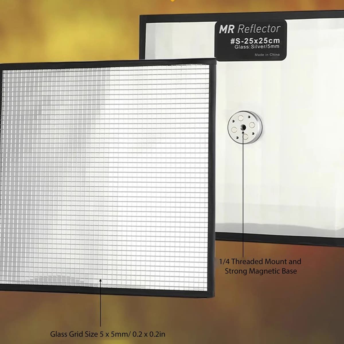 NONE 9.4 X 9.4 Inch Reflector Flexible Light Shaping  Multi- Optical Flows Multi-Mirror Light Reflector