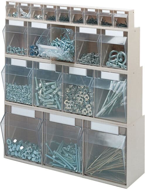 Casier transparent H353xl600xP306mm 2 x F plastique bleu LOCKWEILER (1500291)
