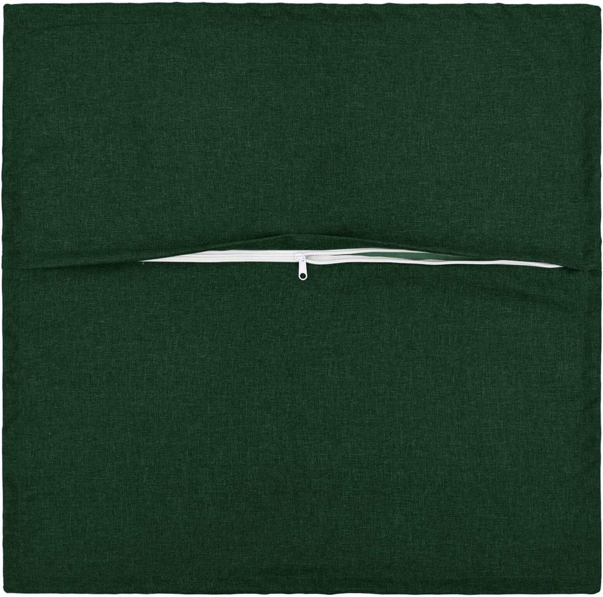 vidaXL Coussin HOUTEN 2 pièces Vert foncé Lin synthétique