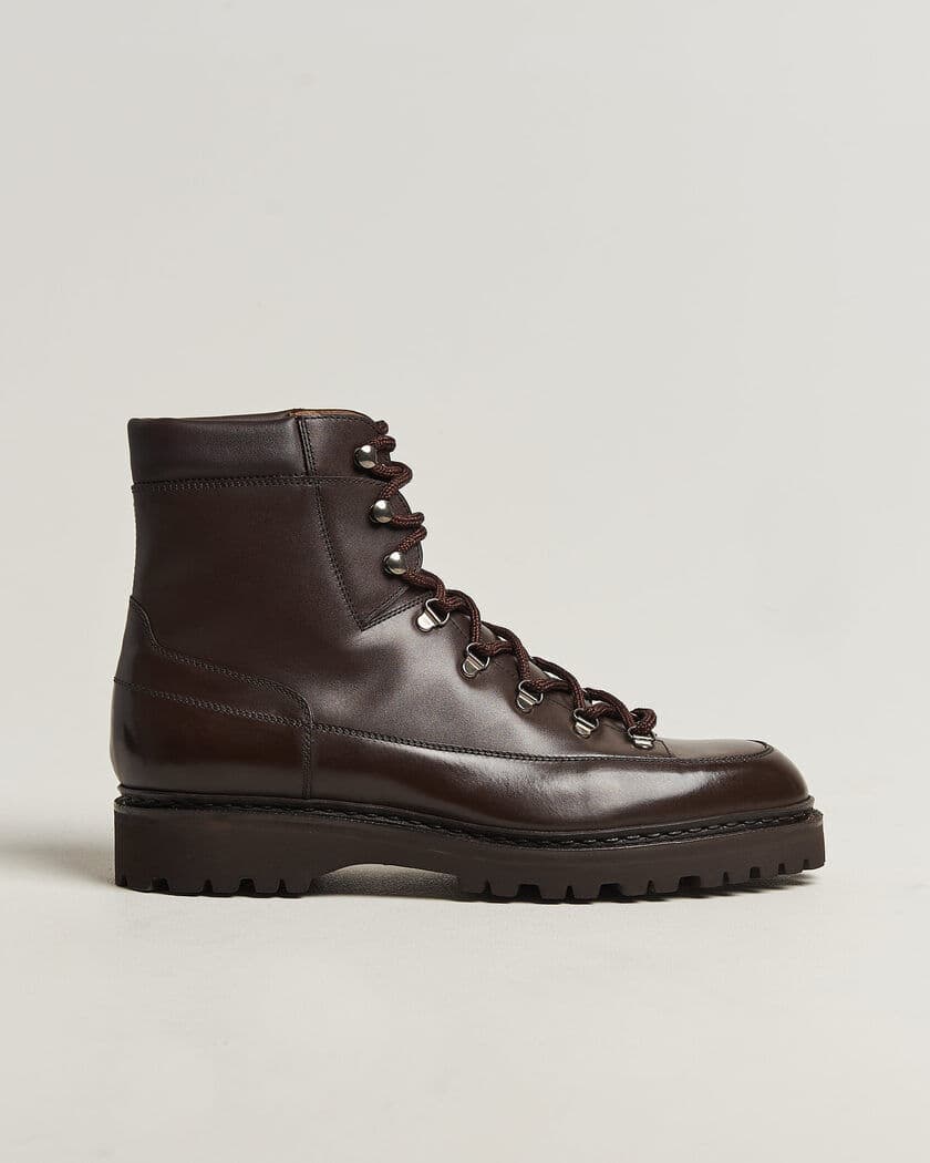 John Lobb Sommet Lace Up Boots Dark Brown Calf men EU43 Brun