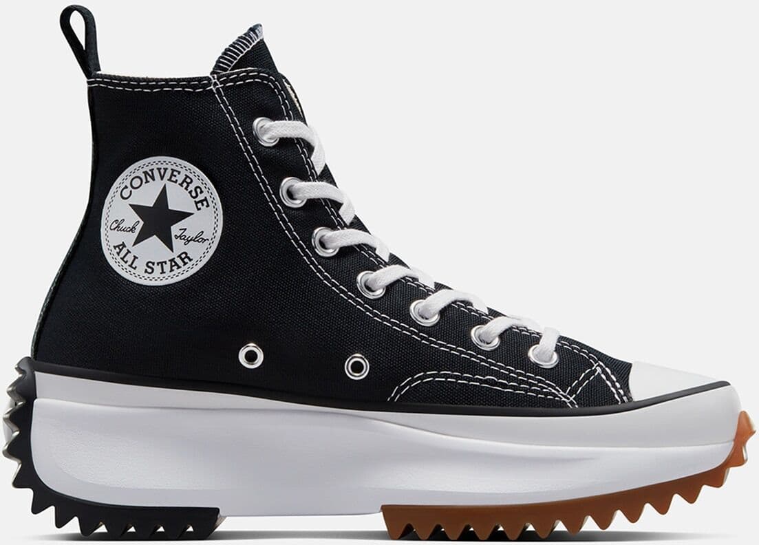 Converse Zapatillas casual Unisex de lona con plataforma Run Star Hike alta .  (35,5) Negro