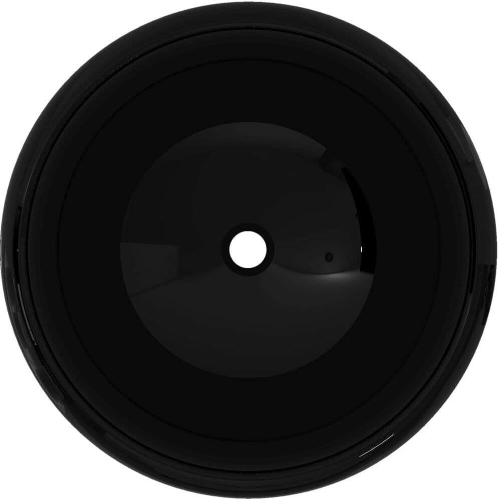 vidaXL Lavabo rond Céramique Noir 40 x 15 cm