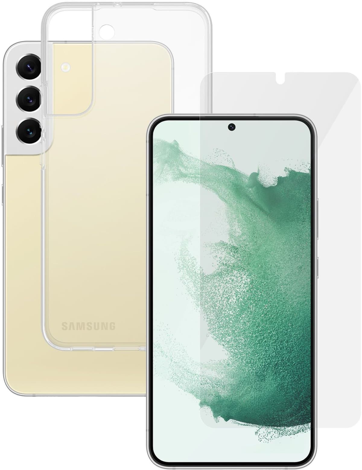 Przezroczyste etui na telefon i ochrona ekranu   PanzerGlass™   Samsung Galaxy S22+ 5G - Refurbished