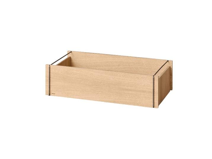 MOEBE Moebe Aufbewahrungsbox Geölte Eiche-Edelstahl, low, 16,5x60x31 cm