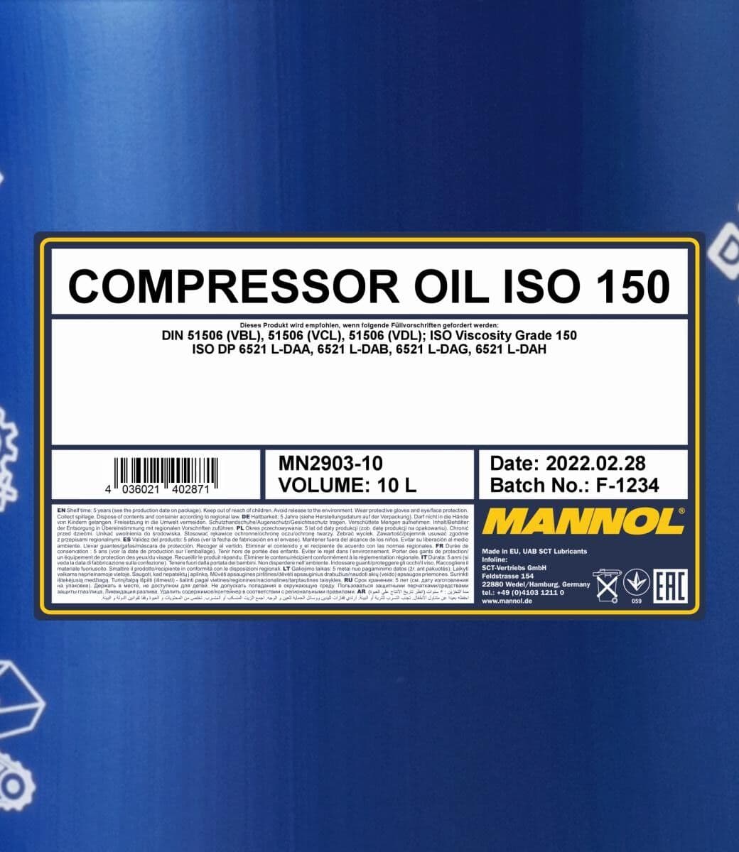 MANNOL MN2903-10 Kompressor-Öl