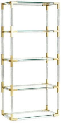 Jonathan Adler Jacques bokhylla mässing