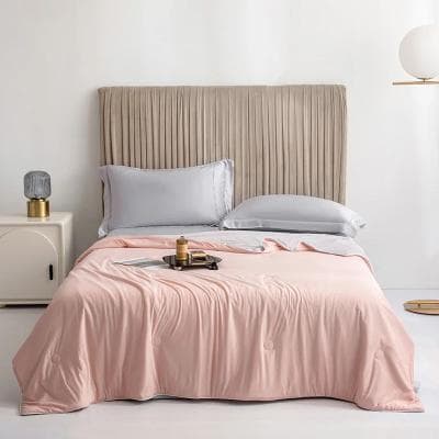 Uplifted Finds High Quality Smooth Cooling Blanket & Dual Sided Summer Air Condition Comforter pink 200x230cm 1.55kg