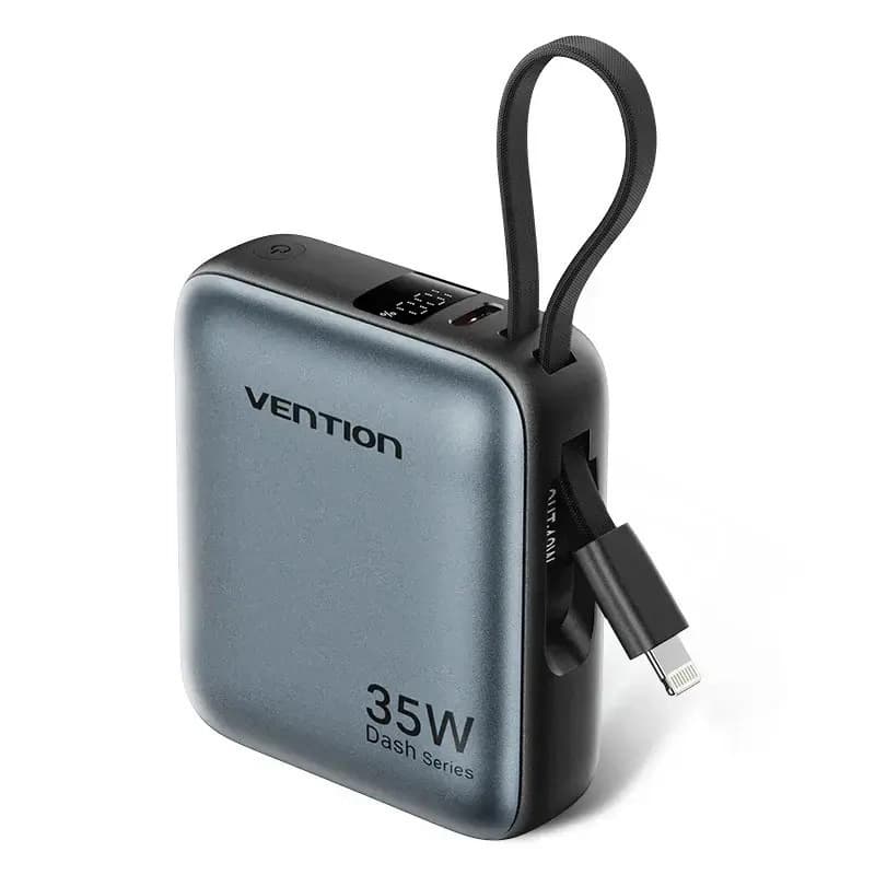 Vention Power Bank 10000mAh 35W με Θύρα USB-C Power Delivery Γκρι FHFH0