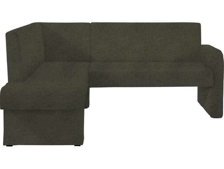 Eckbank HOME AFFAIRE Umag , grün (khakifarben (arizona 4421)), B:190cm H:89cm T:140cm, Holzwerkstoff, Massivholz, Polyester, Sitzbänke, Eckbank, Sitz und Rücken gepolstert, verschiedene Qualitäten