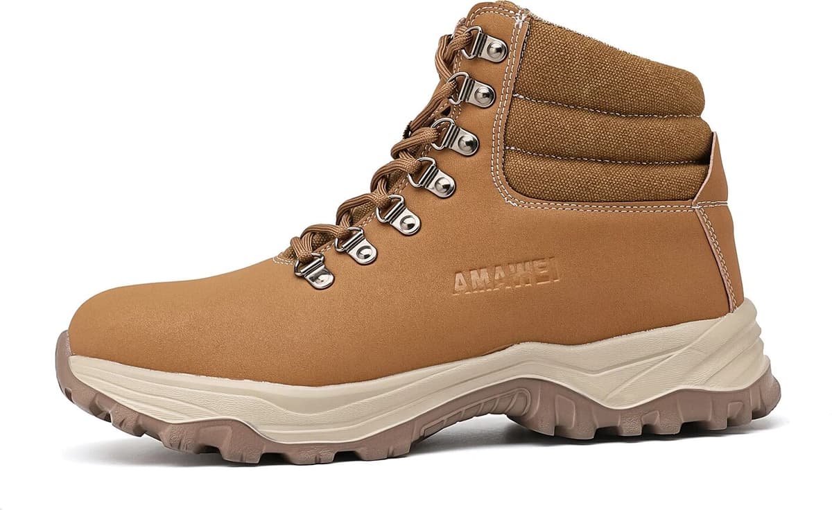 NONE Safety Shoes for Men Waterproof Steel Toe Shoes Anti-smash Construction Boot Work Utility Shoes High Top Indestructible Shoes