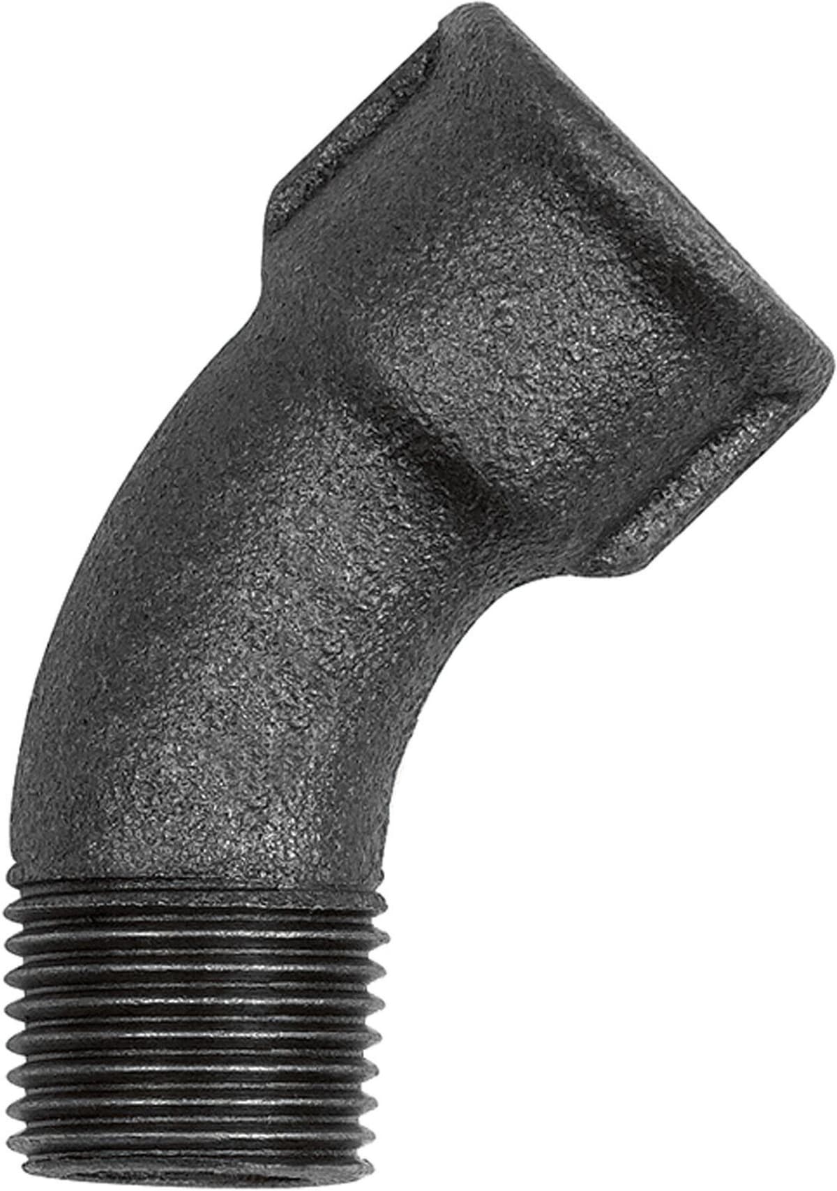 Riegler Bogen 40, 45°, Rp 2 1/2 i., R 2 1/2 a., Temperguss schwarz (TFB 40-212-S)