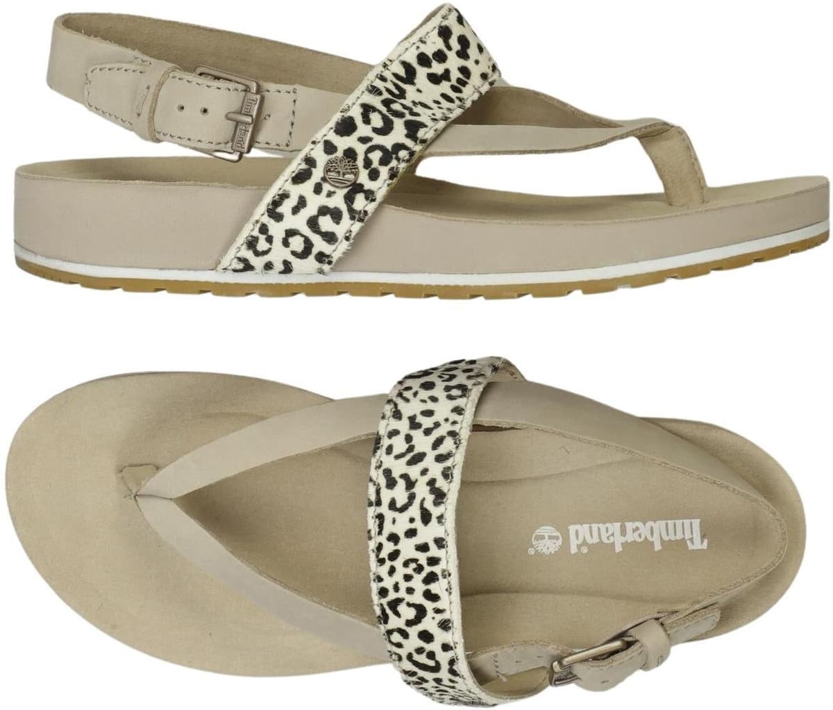 Timberland Damen Sandalen, Beige, Gr. EU 37.5, Leder - Second Hand