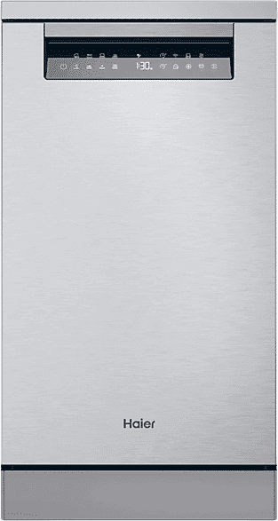 Lavavajillas - Haier I-Pro Shine Series 5 XF1C3TB1FX, 11 servicios, 8 programas, 45 cm, Motor Inverter, Wi-Fi, Inox