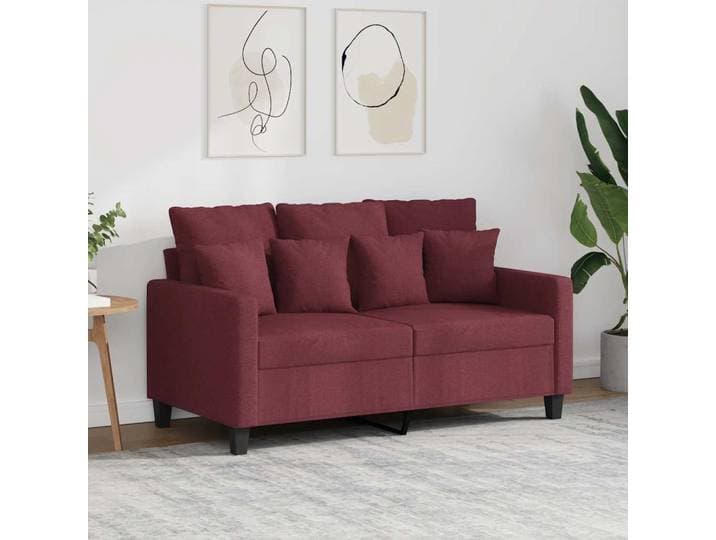 vidaXL 2-Sitzer-Sofa Weinrot 120 cm Stoff