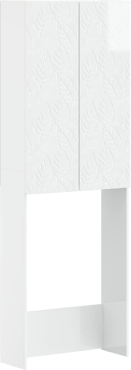 vidaXL Armoire de toilette DELFT Blanc brillant 66 x 25,5 x 190 cm
