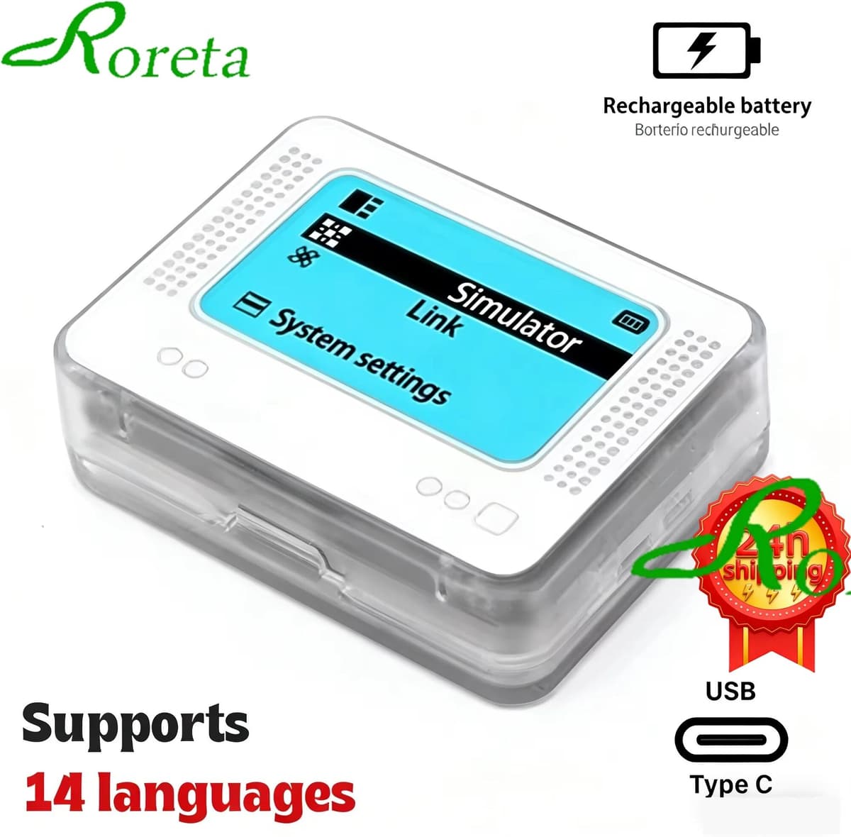 NONE Roreta  Chargeable Intelligent Simulator NFC Emulator Universal Writer for Switch2/Switch WiiU 3DS Game Accessories