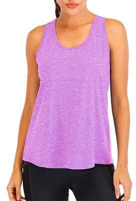 Fusion Finds Women's Workout Tank Top Quick Dry Sleeveless Gym & Yoga Shirt For Running And Fitness e l