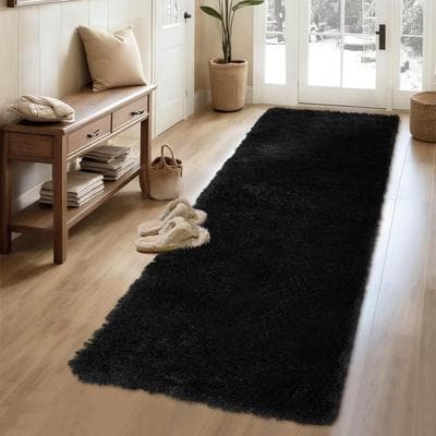 YUN Runner Rug Shag Fluffy Area Rug, Soft Plush Furry Runner with Non Slip Bottom, Comfy Hallway Rug for Bedroom, Nursery
