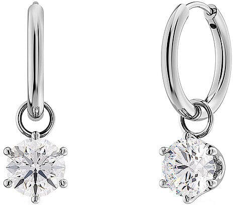 EDBLAD Ohrringe CROWN HOOPS Steel silber W