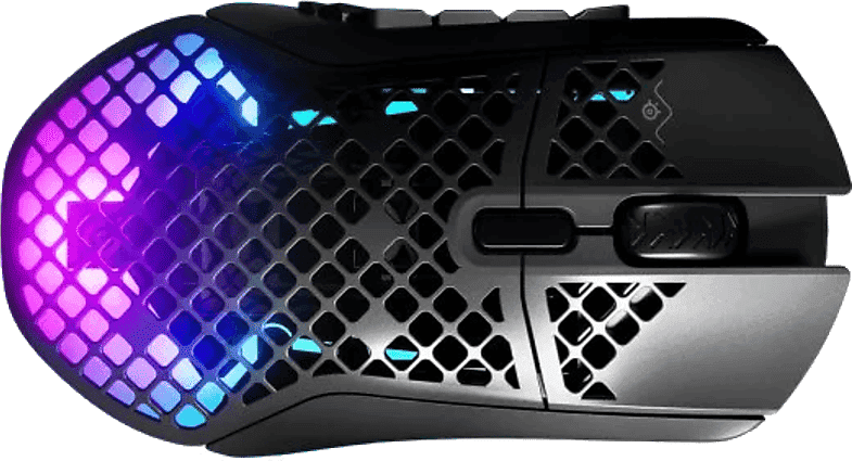 Ratón gaming - SteelSeries Aerox 9 Wireless, Inalámbrica, 2,4 GHz y Bluetooth 5.0, 18000 DPI, 180h Autonomía, 18 Botones, Negro