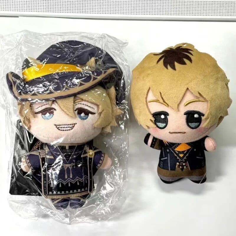 Bandai 10cm Cute Ruggie Bucchi Plush Pendant Soft Printed Stuffed Doll Keychain Character Hanging Ornament Fans Collectible Gift