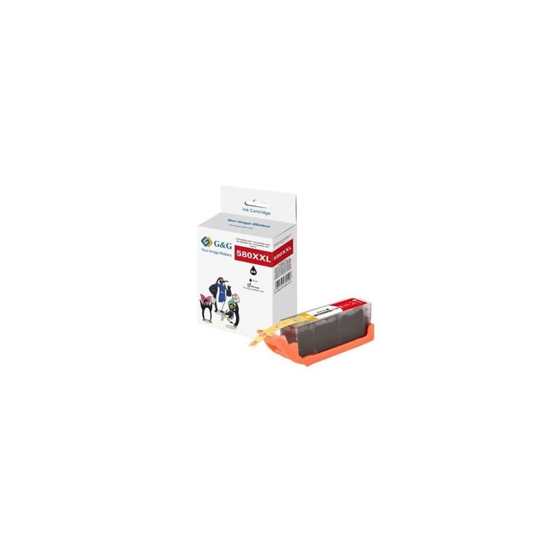G&G Συμβατό Μελάνι Εκτυπωτή InkJet Canon PGI-580BK XXL Πολλαπλό (Color) 1τμχ 18826