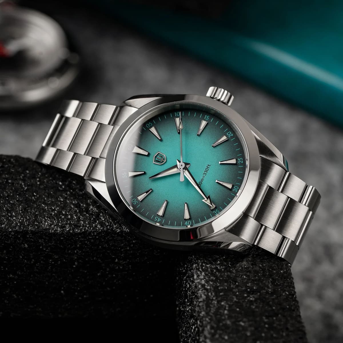 Watchdives WD0006 Men Fashion Quartz Watch Japan VH31 Sweep AR Sapphire Luminous 100M Waterproof Steel Wristwatch Reloj Hombre