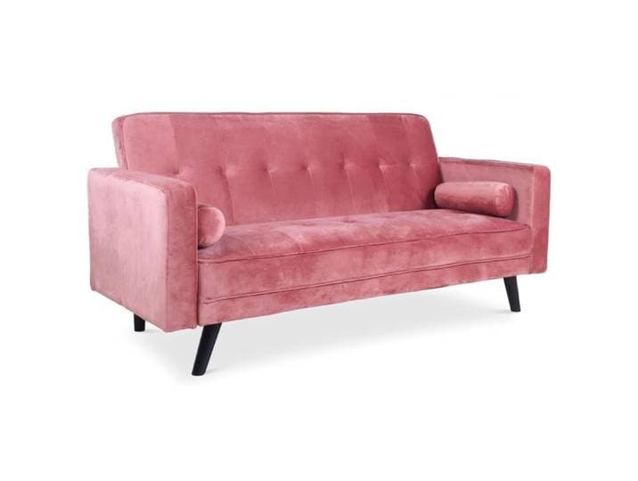 MOSAIKASA Canapé convertible clic-clac scandinave Slow Velours Rose