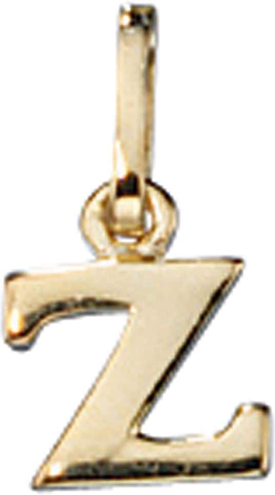 Buchstabenanhänger JOBO "Anhänger Buchstabe", gold (gelbgold 333), Schmuckanhänger, Damen, Z, Gelbgold 333, 333 Gold