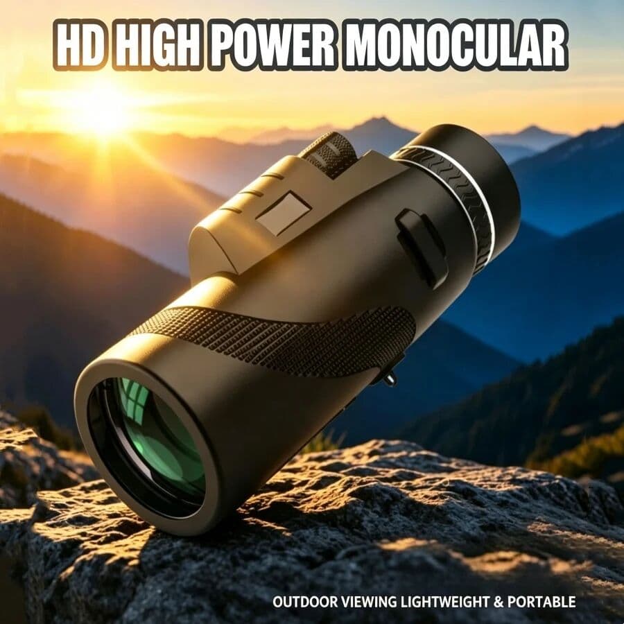 NONE 80x100 Portable HD Zoom Telescope Powerful 5000M Long Range Folding Scope for Sports Outdoor Camping Travel Bird Watching