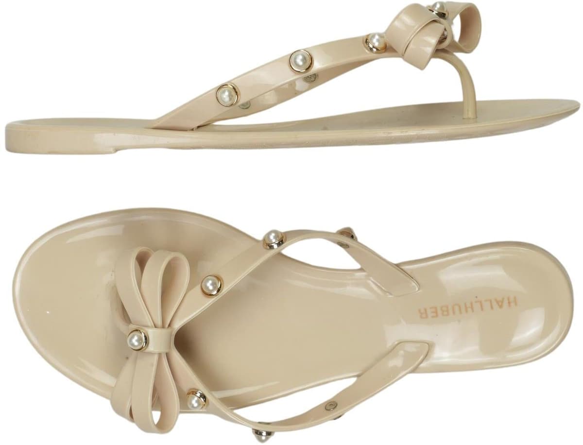 Hallhuber Damen Sandalen, Beige, Gr. EU 39, kein / Etikett - Second Hand