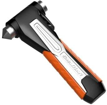 United Car Emergency Escape Hammer With Seat Belt Cutter Safety Window Breaker Tool black