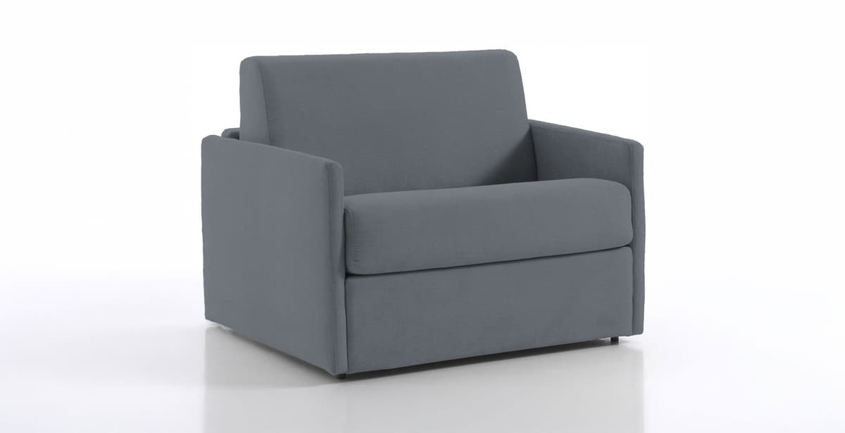 convertiblecenter MONTPELLIER - Fauteuil convertible - Tweed, Gris bleuté