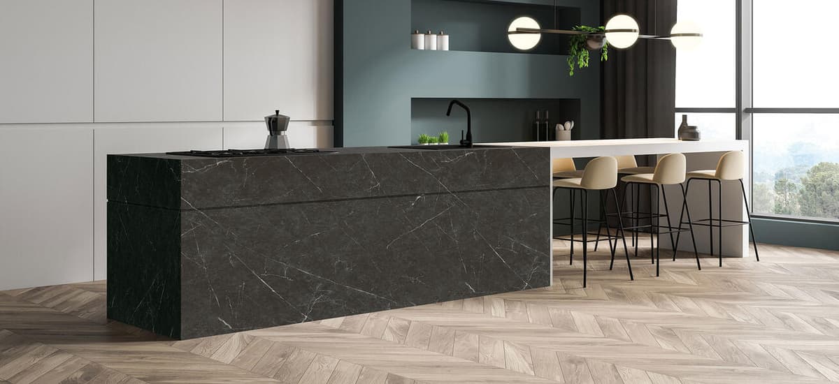 Vinil Design de interiores NF98 Structured Marble Dark (38 metros)