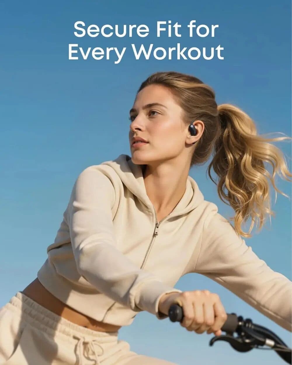 Soundcore by Anker AeroFit 2 Open-Ear Wireless Bluetooth Earbuds Adaptive Ear Hooks IPX5 Waterproof Sports Earphones