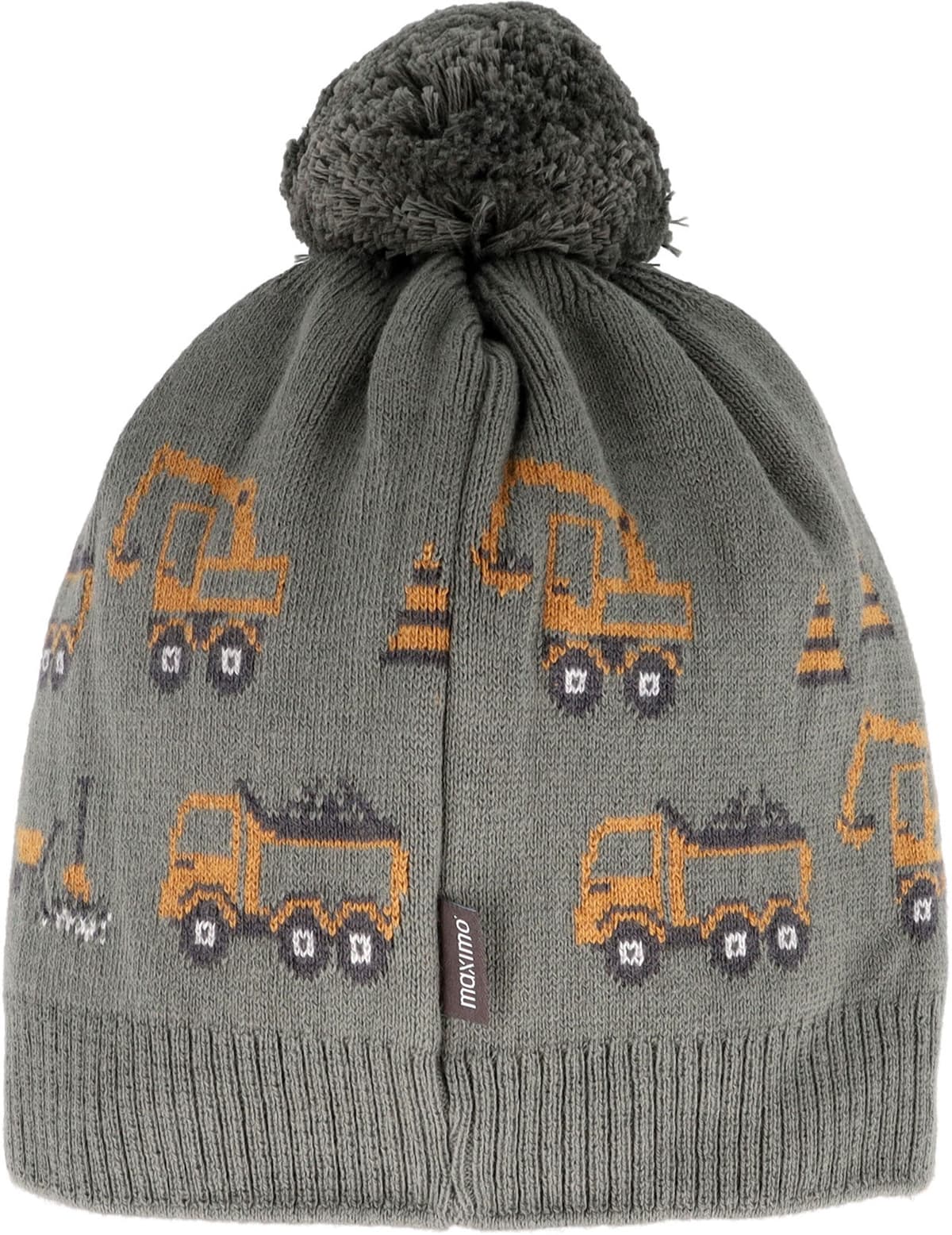 Strickmütze MAXIMO, Baby, Gr. 53/55, grau (khaki grau), Strick, Baumwollmischung, Mützen Strickmütze khaki grau 53/55