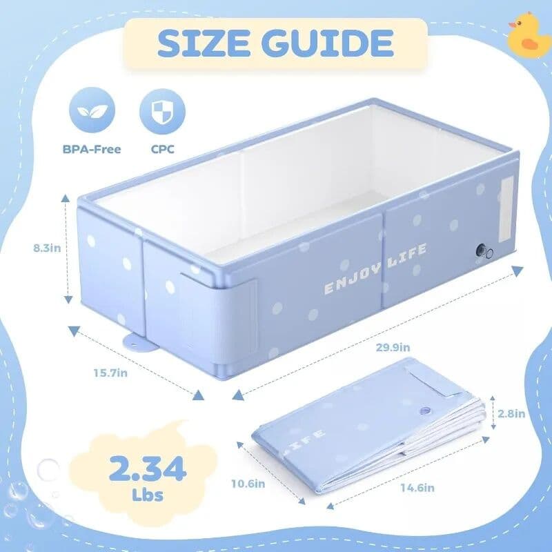 NONE IMBABY Portable Foldable Baby Bath Basin Bath Basin Easy To Store Simple Bathtub Convenient To Carry for Indoor and Outdoor Use